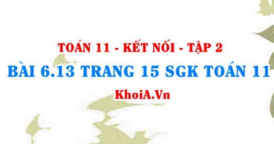 Bài 6.13 trang 15 Toán 11 Kết nối tri thức Tập 2